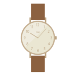 腕時計（茶）の無料アイコン・イラスト素材