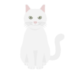 猫（白猫）の無料アイコン・イラスト素材
