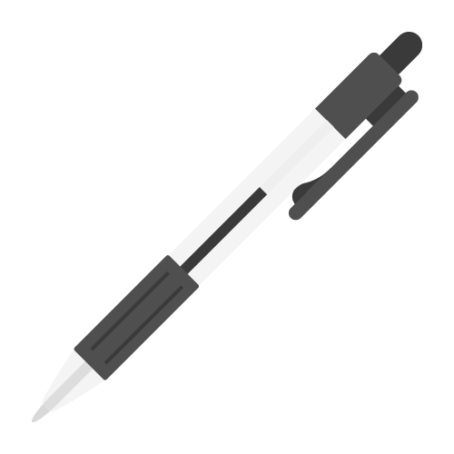 ボールペン（黒）の無料アイコン・イラスト素材