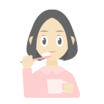 歯磨きしている女性の無料アイコン・イラスト素材