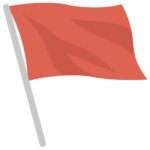旗・フラッグ（赤）の無料アイコン・イラスト素材