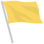 旗・フラッグ（黄）の無料アイコン・イラスト素材