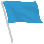 旗・フラッグ（青）の無料アイコン・イラスト素材