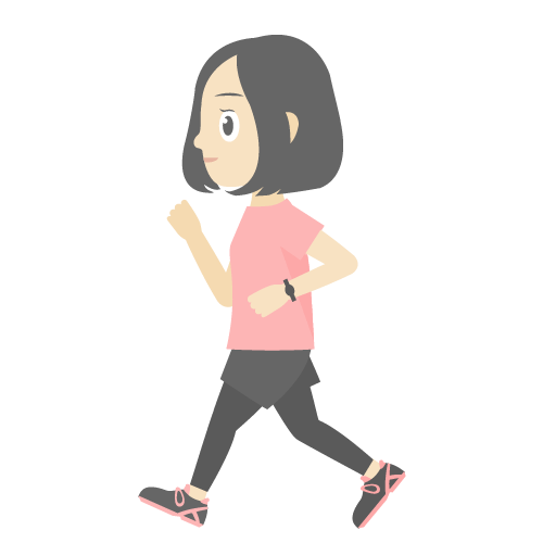 人物（ジョギングしている女性）の無料アイコン・イラスト素材