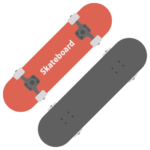 スケートボードの無料アイコン・イラスト素材