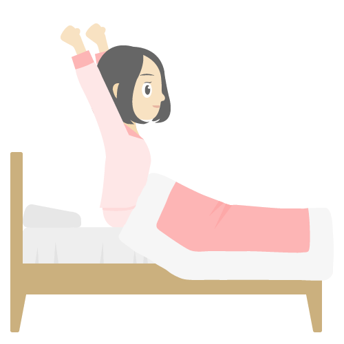 寝起きの女性の無料アイコン・イラスト素材