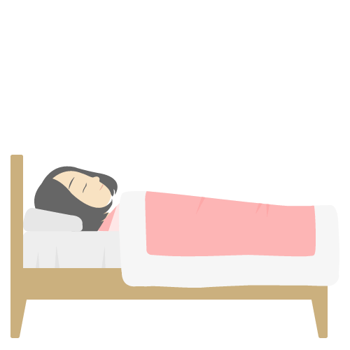 寝ている女性の無料アイコン・イラスト素材
